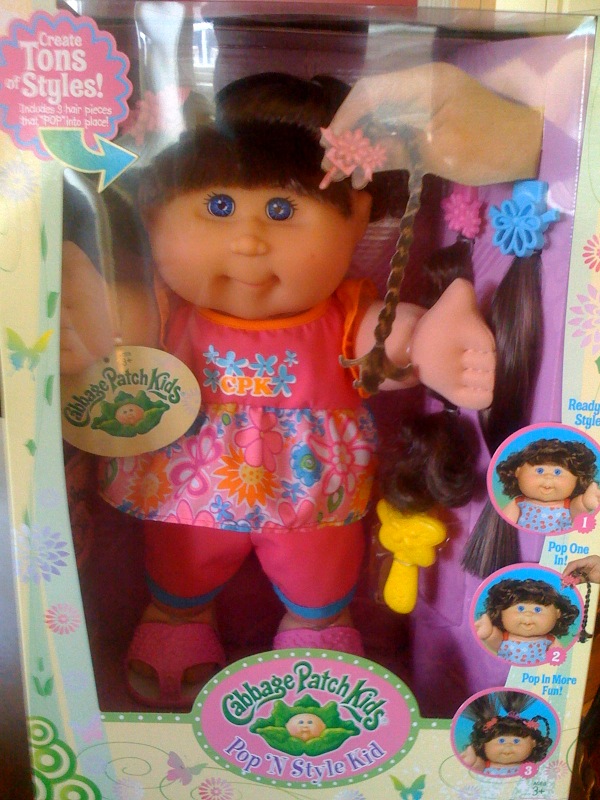 cabbage patch doll with growing hair